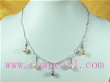 9-9.5mm bread freshwater pearl jewelry necklace